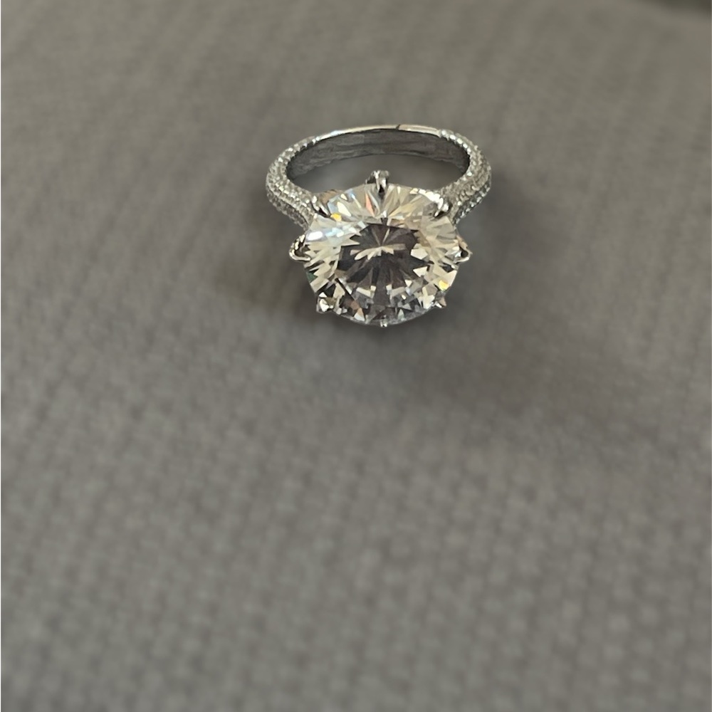 10 Carat Cubic zirconia | Sterling Silver | Size 7 | Statement Jewelry